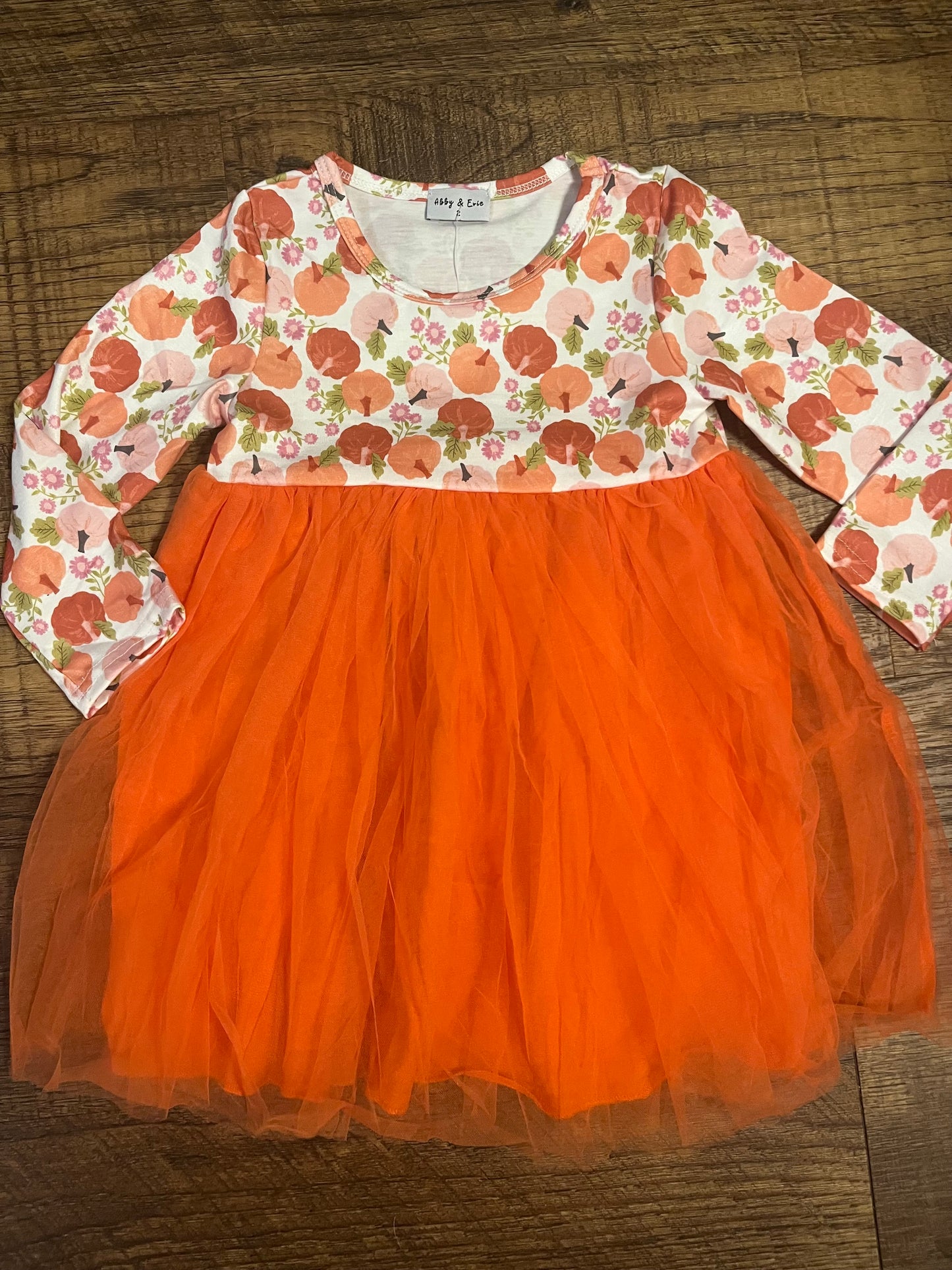 Orange Pumpkin Tutu Dress in a Size 2T