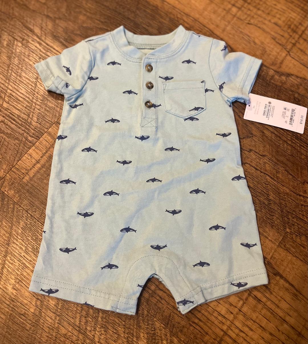 Carter's Whale One Piece Outfit in a 3 Month