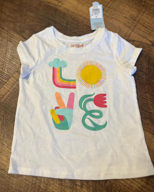 Cat and Jack Short Sleeve Love Shirt in a Size 3T