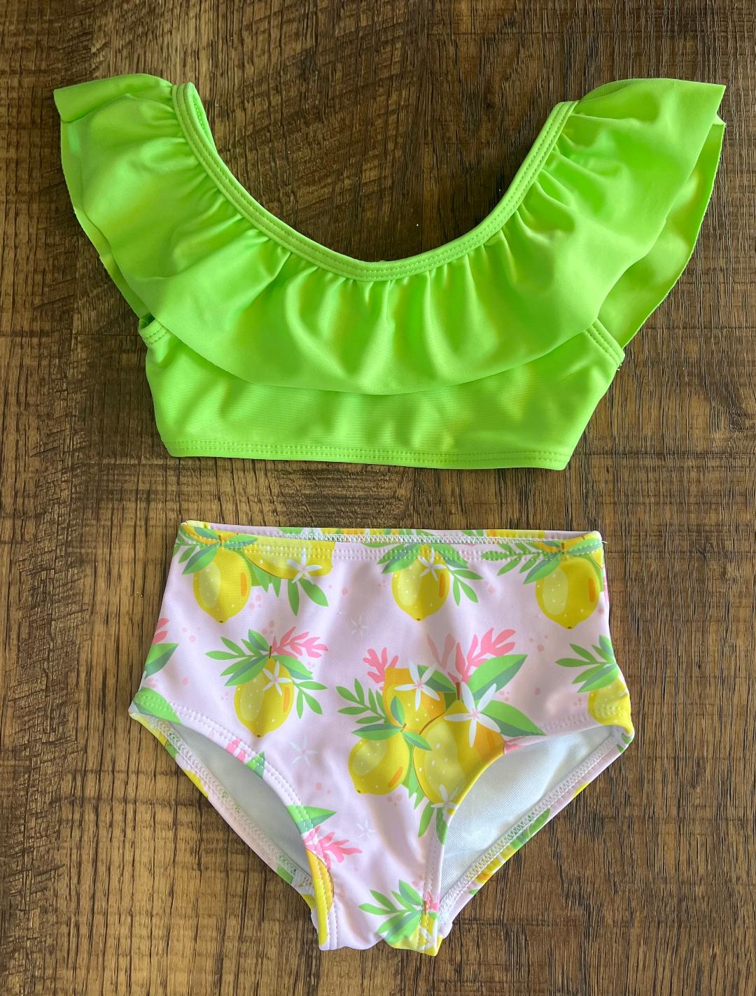 Lemon Soft Green 2 Piece Bathing Suit