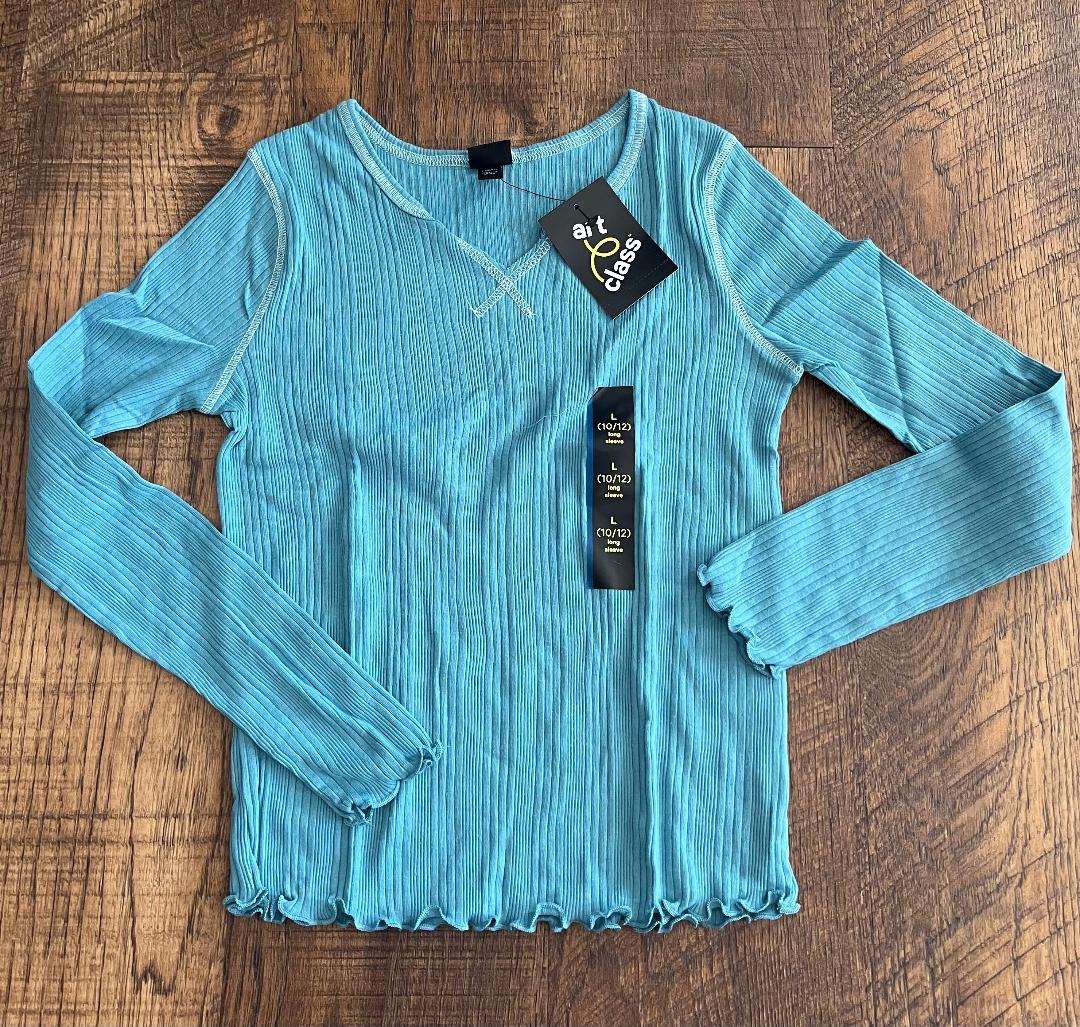 Long Sleeve Turquoise Art Class Girls Shirt