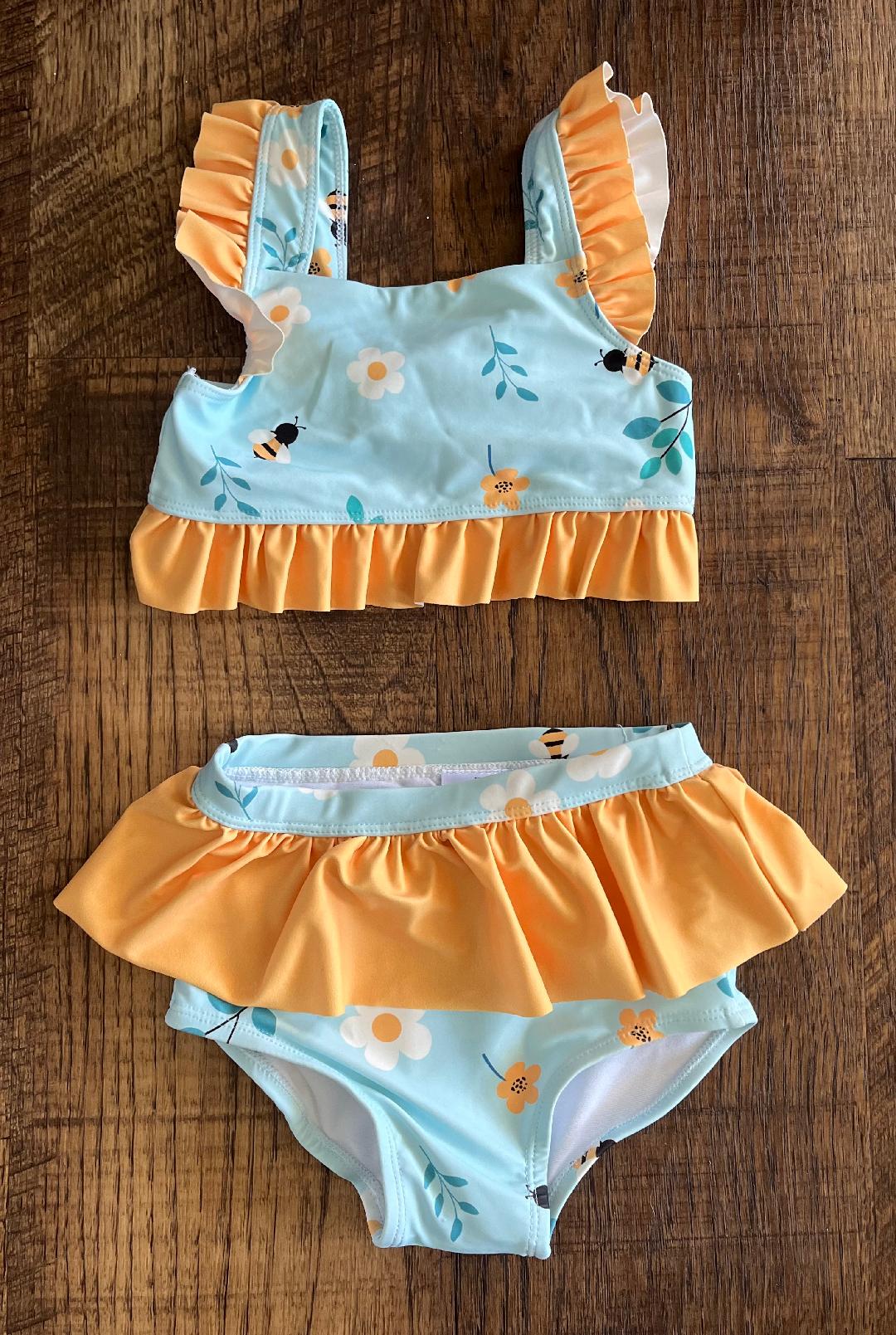 Bumblebee Sunflower 2 Piece Bathing Suit