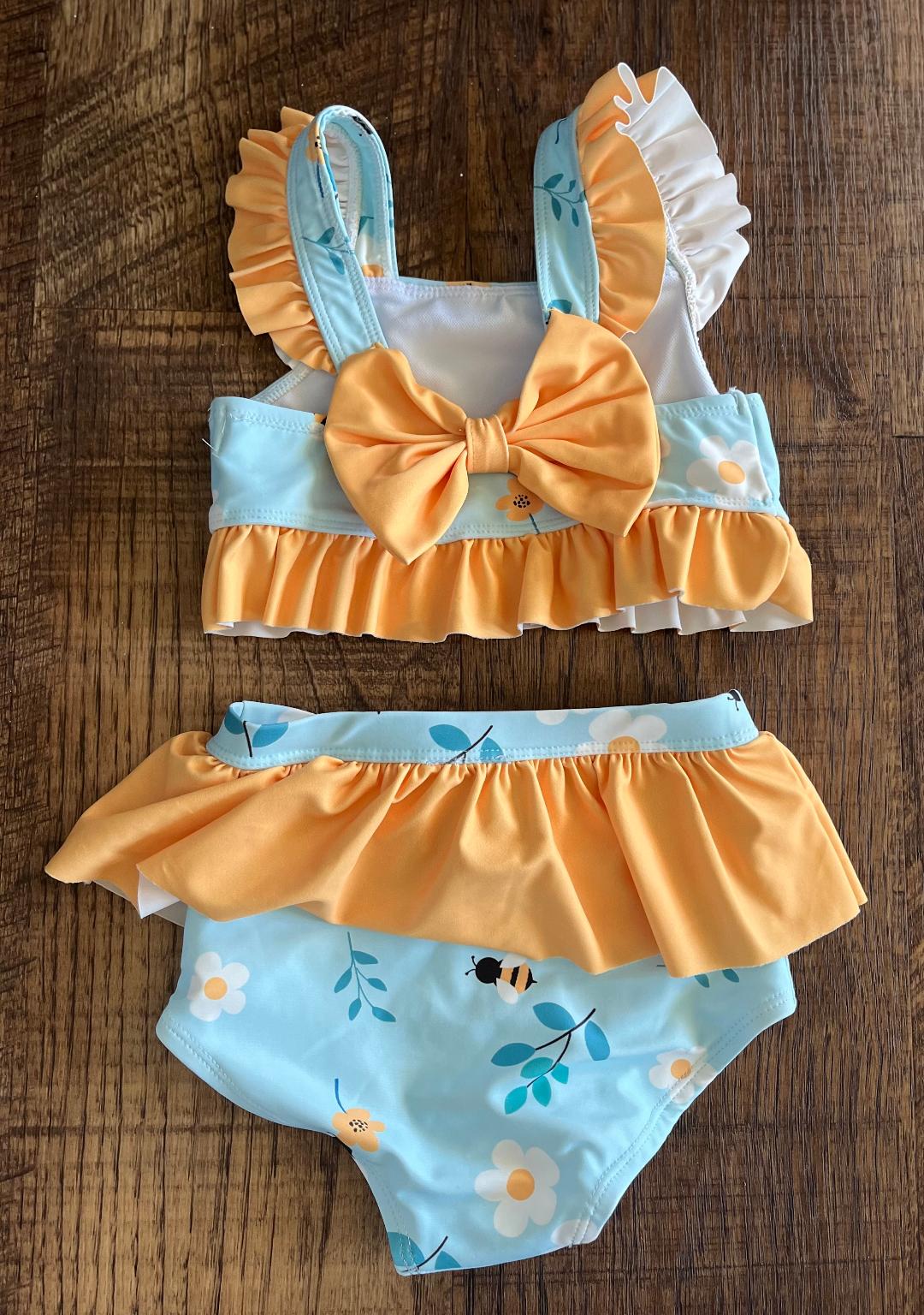 Bumblebee Sunflower 2 Piece Bathing Suit