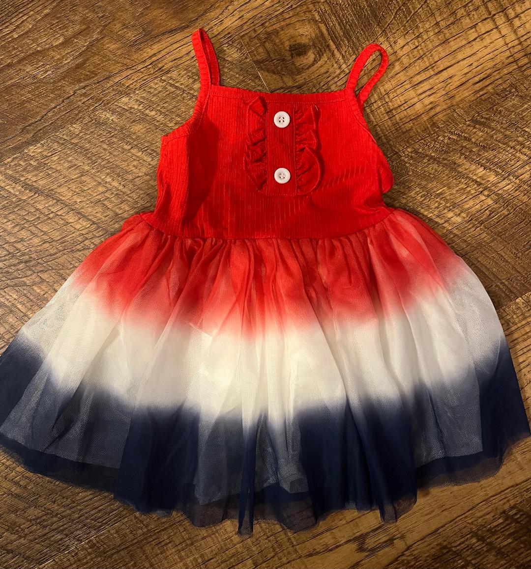 Tutu Fourth of July Sleeveless Dress in a Size 12-18 Month