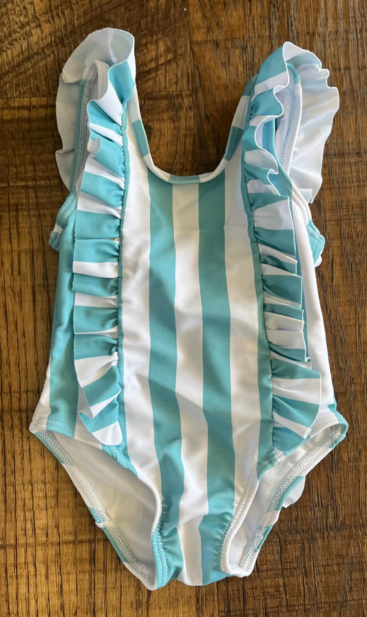 2T Toddler One Piece Striped Bathing