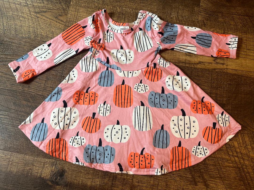 Pink Pumpkin Skater Dress in a Size 3T