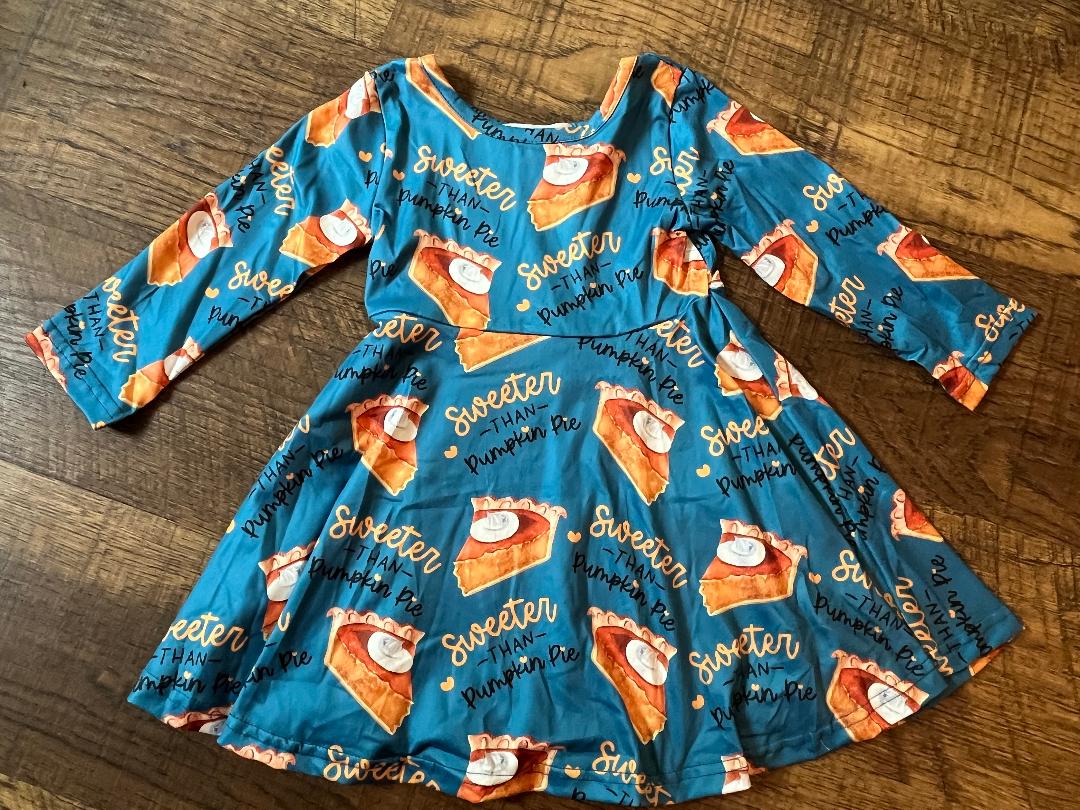 Pumpkin Pie Skater Dress in a Size 2T