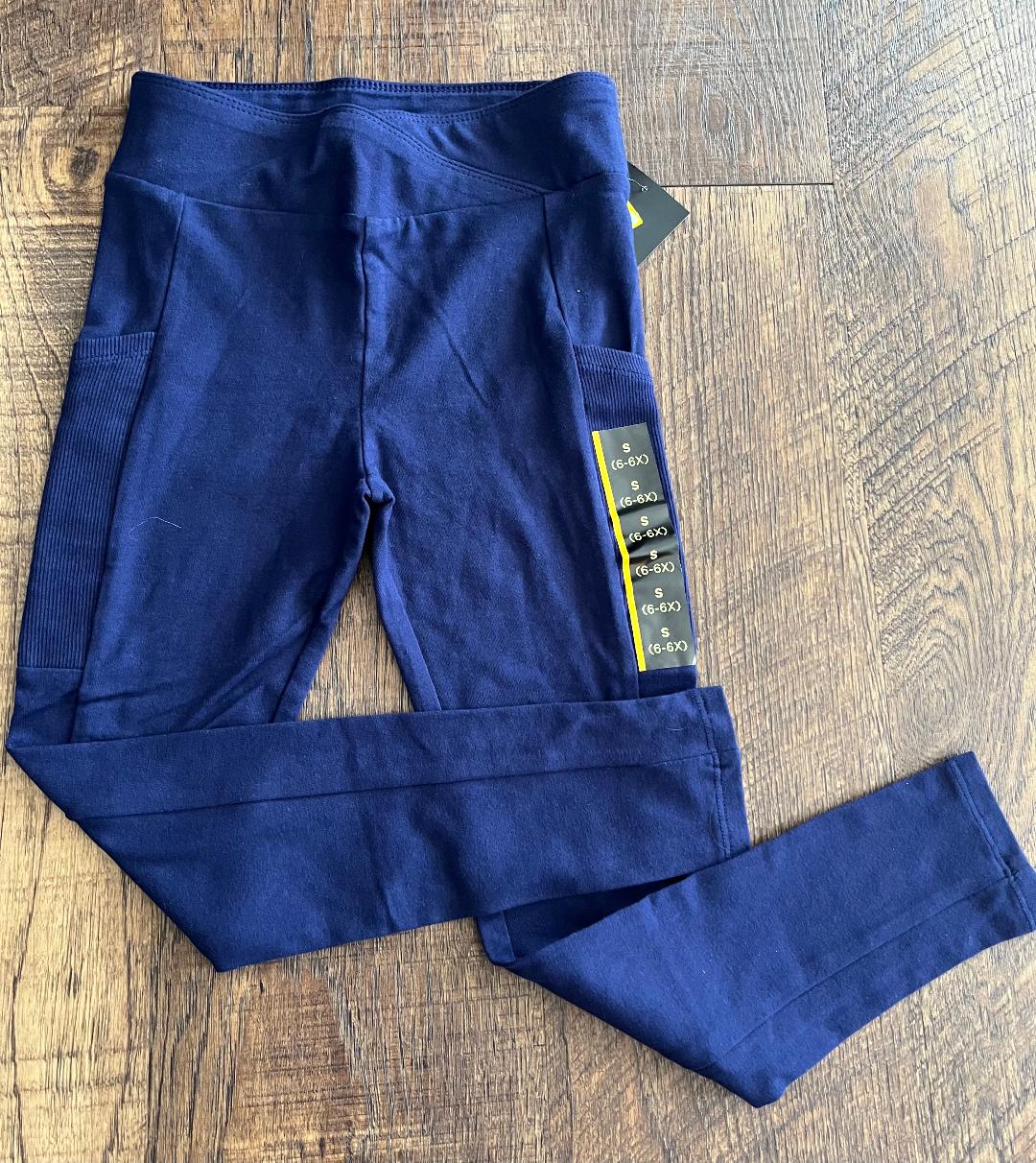 Navy Blue Art Class Leggings With Pockets