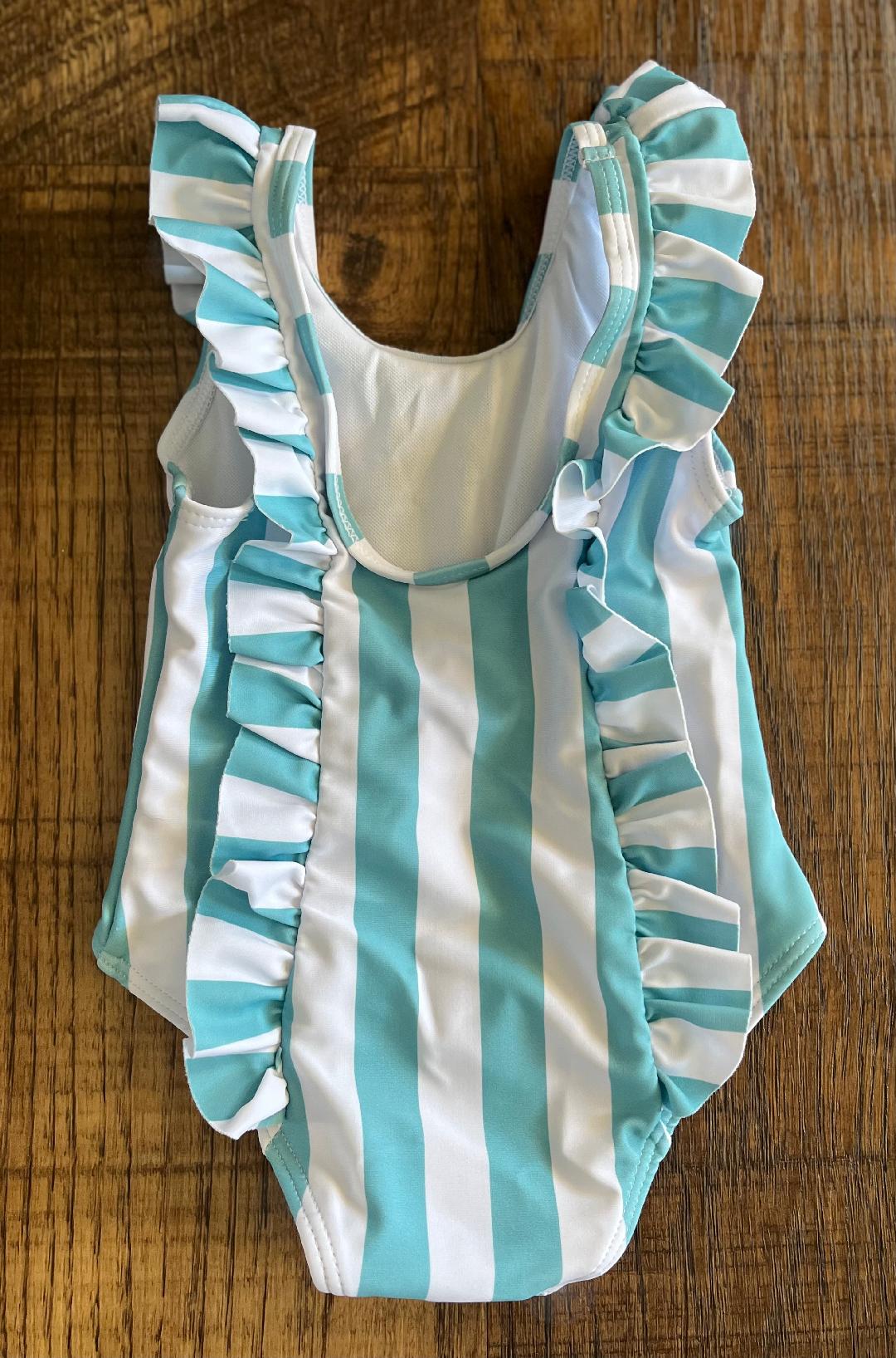 2T Toddler One Piece Striped Bathing