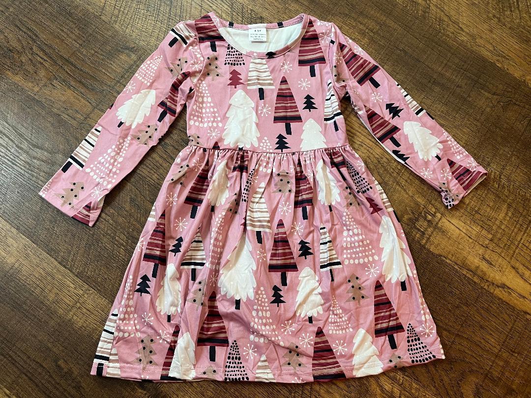 Pink Tree Skater Dress in a Size 5