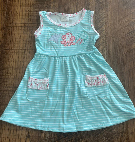 Green Marine Creature Dress in a size 18 Month