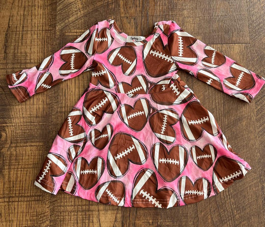 Football Long Sleeve Pink Dress