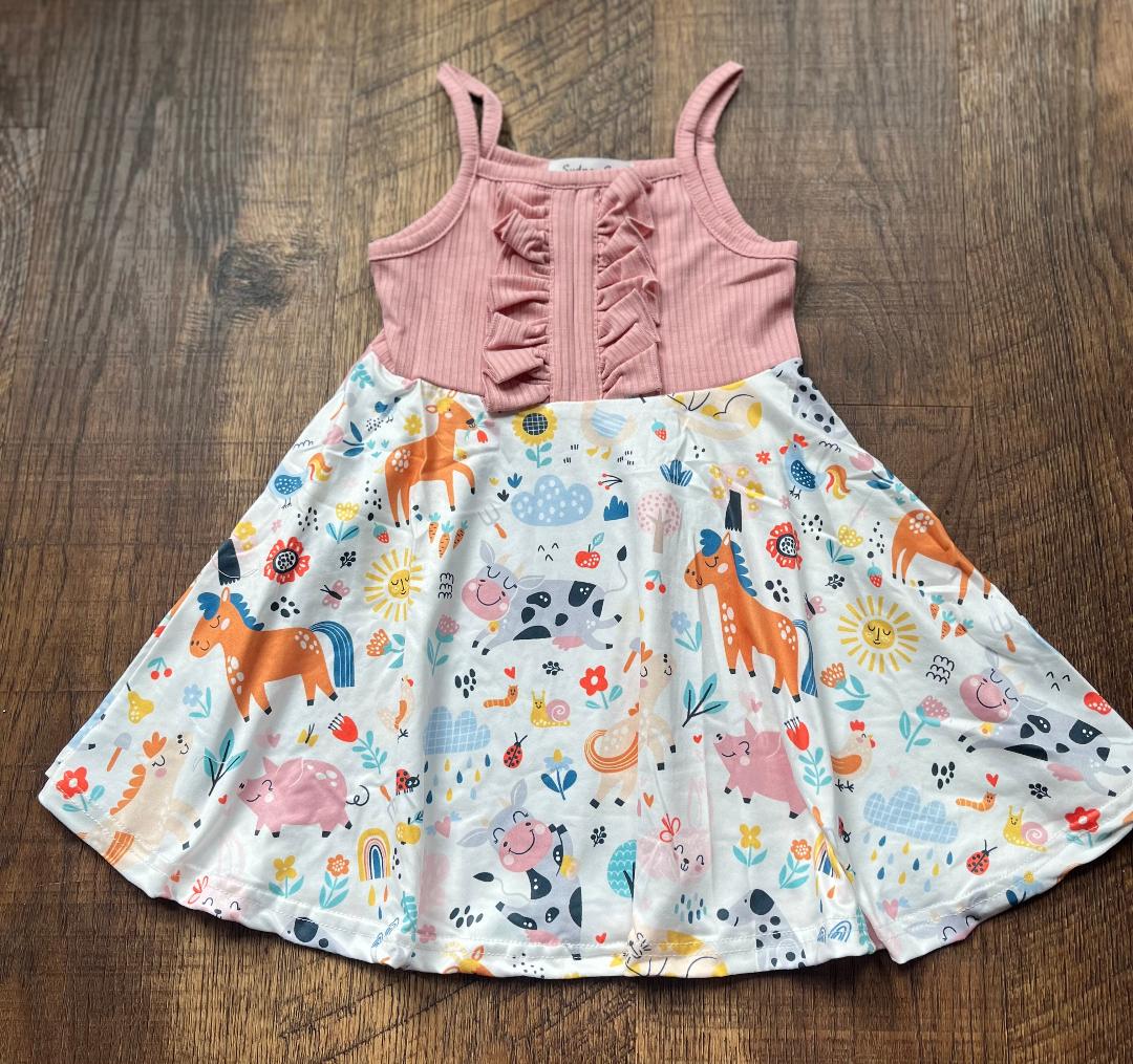 Farm Animal Tank Dress in a Size 2T