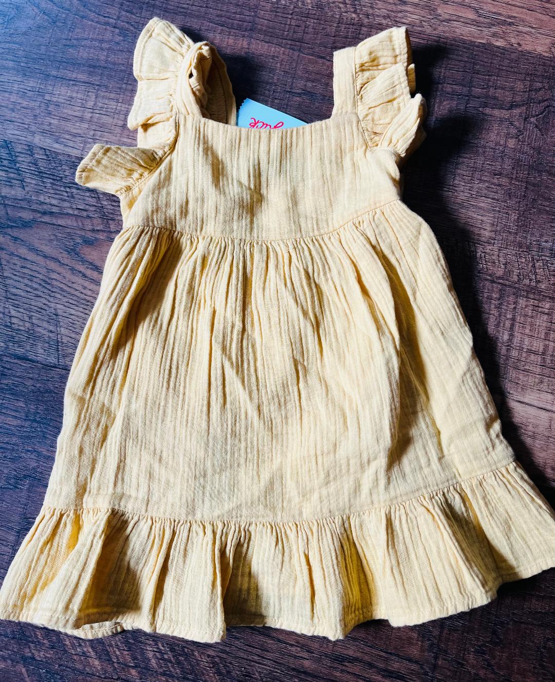 Cat and Jack Yellow Sundress in a Size 18 Month