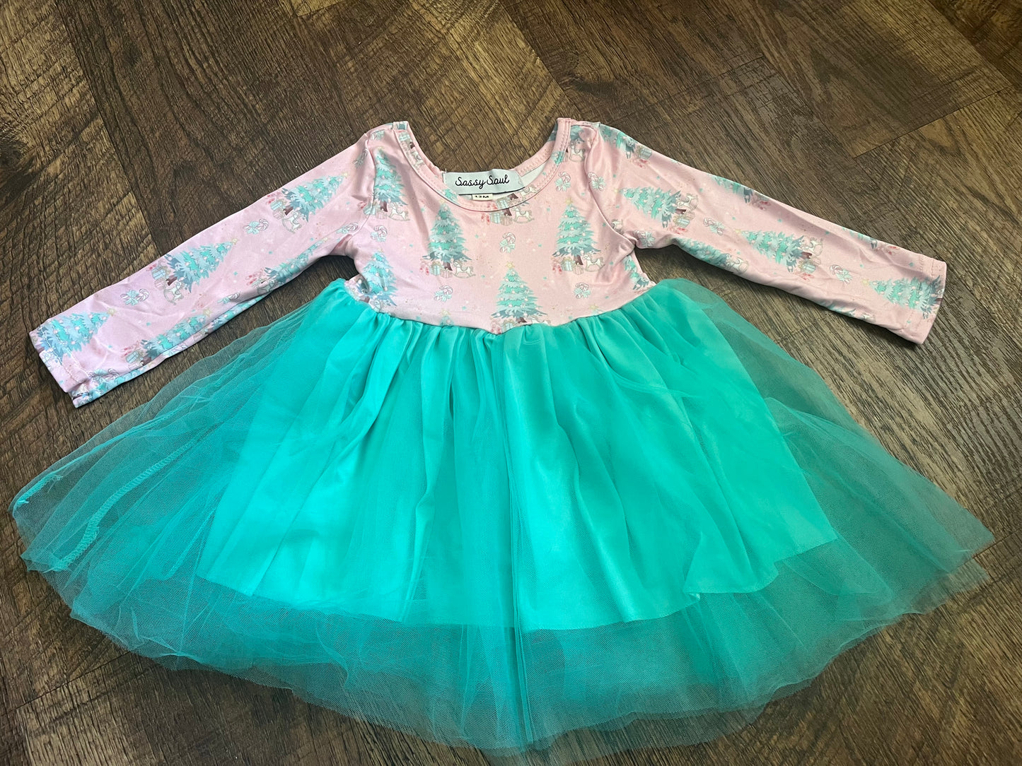 Christmas Tree Tutu Dress in a Size 3T