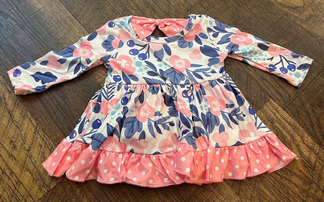 Floral Print Ruffle Baby Tutu Skirt Romper in a size 6 Months