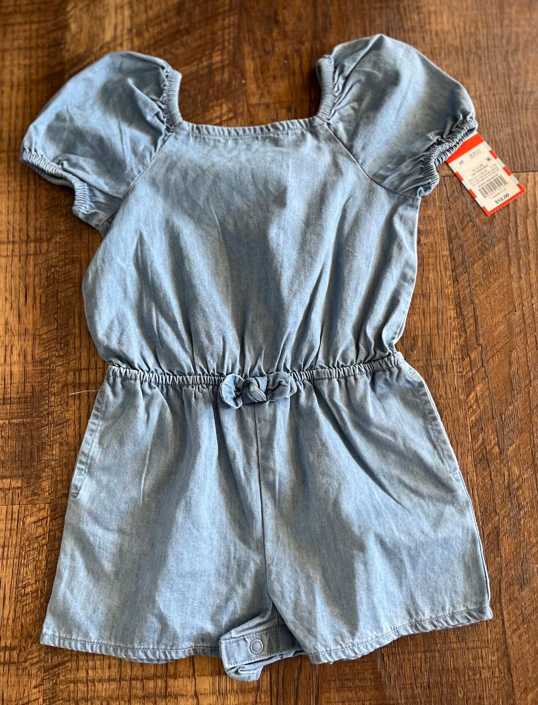 3T Denim Cat and Jack Romper