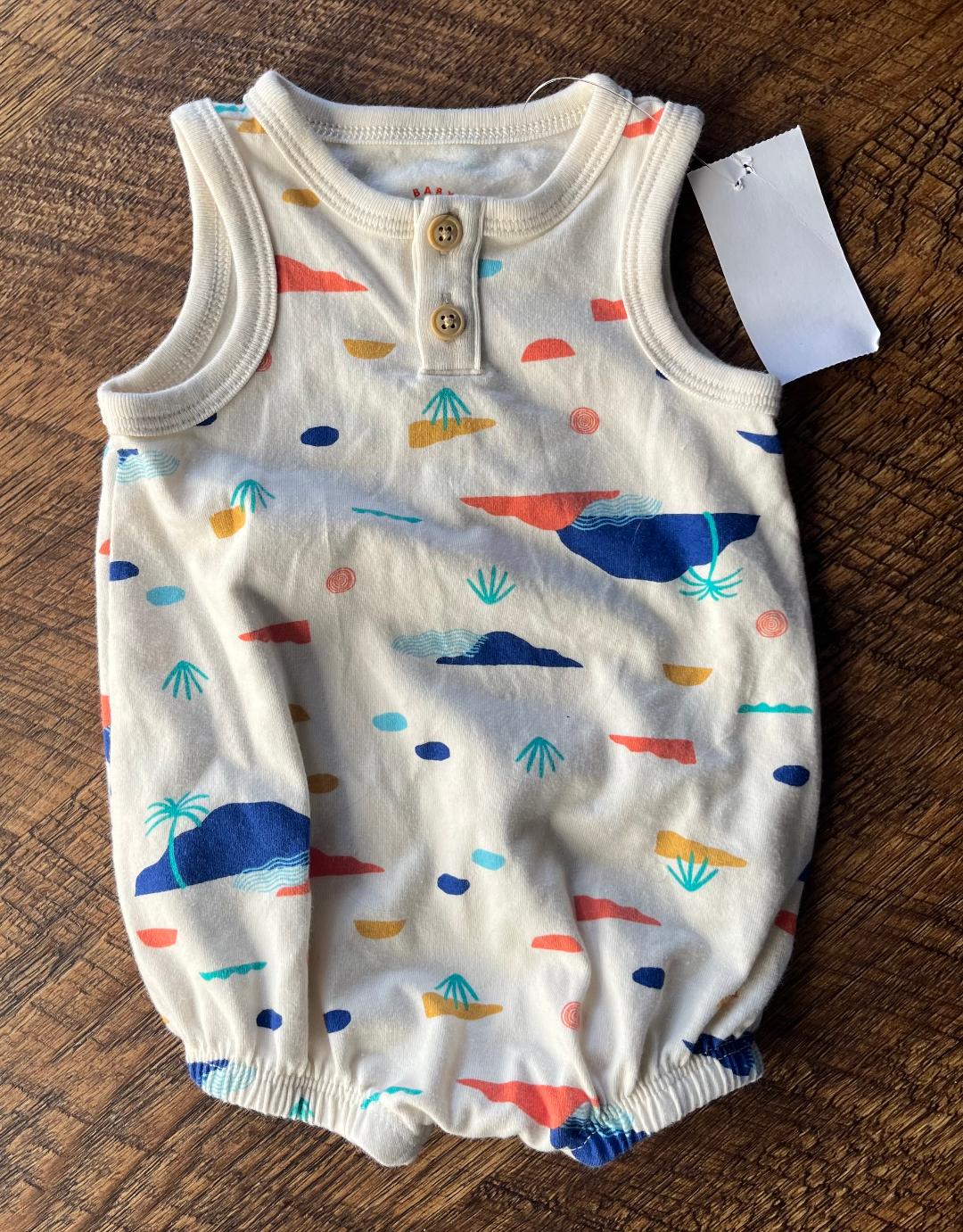 Cat and Jack Sleeveless One Piece Onesie Size 0-3 Months