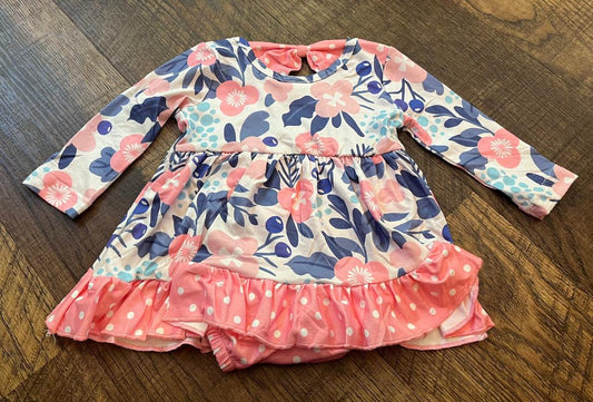 Floral Print Ruffle Baby Tutu Skirt Romper in a size 6 Months