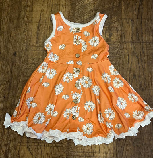 Country Ruffle Daisy Sleeveless Toddler Dress