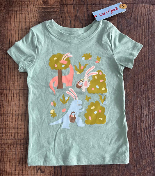 Cat & Jack Bunny Dinosaur Short Sleeve Shirt