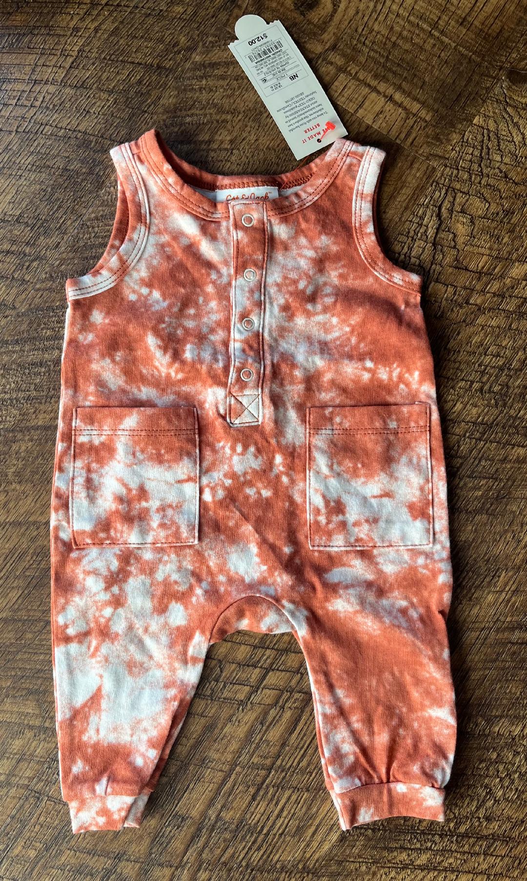 Cat and Jack Newborn Sleeveless Tye Dye Outfit